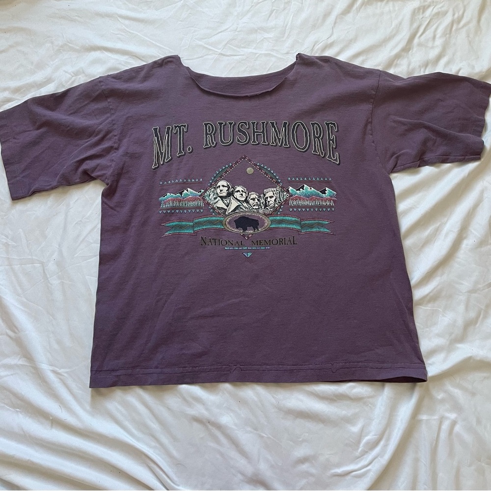 MT.Rushmore off the shoulder tee shirt